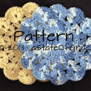 Dishcloth PATTERN # 5, Washcloth, Coaster, Doily, Hotpad, Crochet, INSTANT DOWNLOAD
