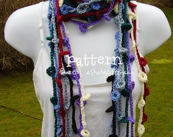 Ring Lariat Scarf PATTERN, Crochet, Bunting, Garland, INSTANT DOWNLOAD