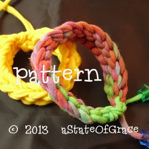 Bracelet PATTERN using T-Shirt Yarn, Crochet, Eco Friendly, INSTANT DOWNLOAD image 4