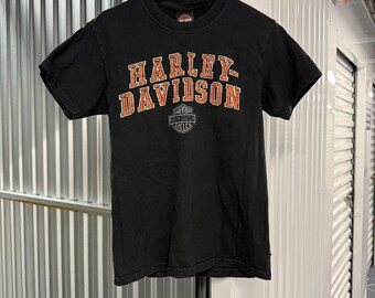 Vintage 90s Harley Davidson OKC Cotton Black T-Shirt Size Small