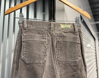 Pantalones de pana estilo western acampanados grises Rose Hips, estilo vintage de los años 70, talla 0