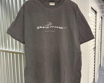 Vintage 90s The Moose Wildlife Cotton Black Faded T-Shirt Size X-Large