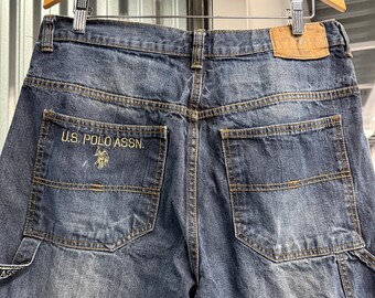 Vintage 2000s Y2K Grunge U.S. Polo Assn. Denim Shorts Size 34