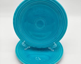 Fiesta dinerbordenset van 2, turquoise, 26,7 cm, Homer Laughlin Ceramic Blue