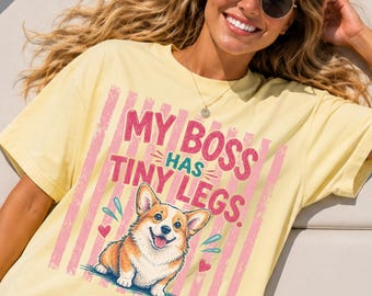 Corgi Shirt Corgi Mom Shirt Corgi Gifts Stripes Shirt Preppy Clothes Dopamine Preppy Corgi Cutecore Dog Mom Gift Cutecore Corgi Tshirt