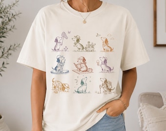 Vintage Dachsund Storybook Daschund Tee Daschund regali Daschund camicia Daschund Weiner cane camicia Weiner cane regali Weiner cane bassotto camicia