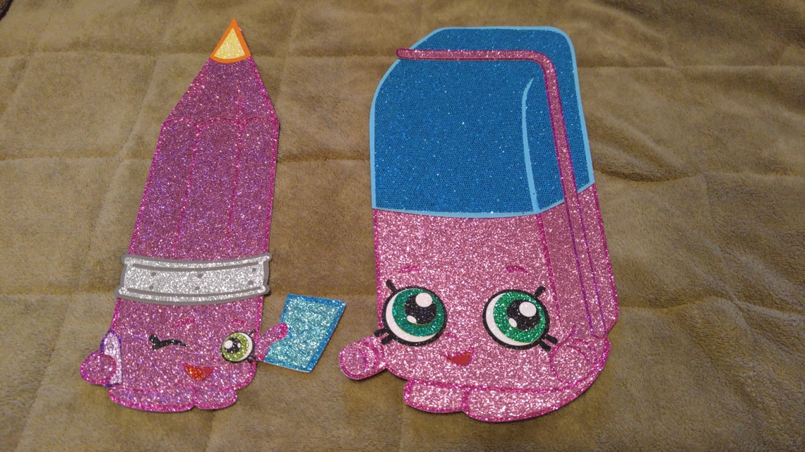 Penny Pencil Ericka Eraser Shopkins Pencil Shopkin Eraser Etsy