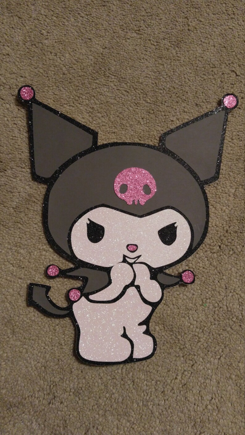 Inspired Rival My Melody Die Cut Glitter Paper Cutout Kuromi - Etsy