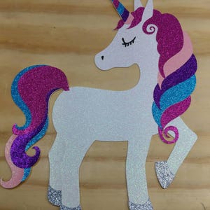 Unicorn decor, Unicorn party, unicorn decorations, unicorn cut out image 1