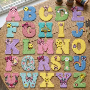 Personalized Initial Letter Patch, Embroidered Monogram Patch, Custom Alphabet Patch, Backpack Letter Patch, Back To School Gift