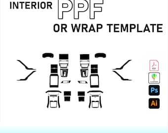 Toyota Innova 2025 Interior PPF Template Vector Pattern
