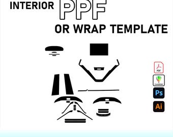 Zeekr 007 GT 2025 Interior PPF Template Vector Pattern