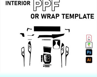 BMW i4 2025 Interior PPF Template Vector Pattern
