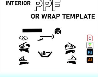 BMW X3 2025 Interior PPF Template Vector Pattern
