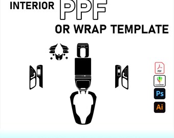 Mercedes-Benz SL RoadsterAMG SL 43 2023-2025 Interior PPF Template Vector Pattern