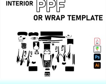 BMW X7 2023-2025 Interior PPF Template Vector Pattern
