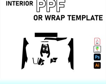 BMW M4 2025 Interior PPF Template Vector Pattern