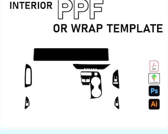 Nissan Murano 2025 Interior PPF Template Vector Pattern