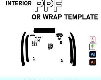 BMW 2 Series Four-Door Version 2025 Interior PPF Template Vector Pattern
