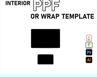 Tesla Model Y 2026 Interior PPF Template Vector Pattern
