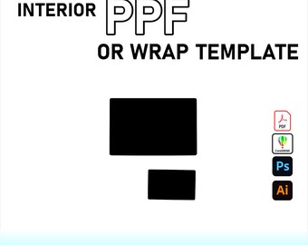Tesla Model 3 2024-2026 Interior PPF Template Vector Pattern
