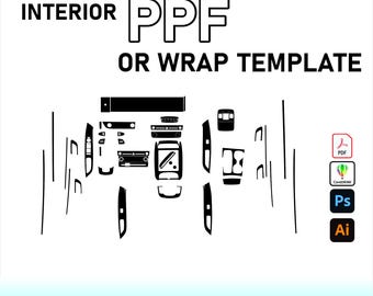 Hyundai Tucson & Tucson L 2025 Interior PPF Template Vector Pattern