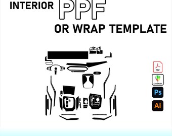BMW M3 2023-2025 Interior PPF Template Vector Pattern