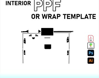 Tesla Model X 2024-2026 Interior PPF Template Vector Pattern