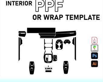 BMW M5 2025 Interior PPF Template Vector Pattern