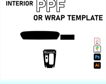 Audi A6 Avant e-tron 2025 Interior PPF Template Vector Pattern