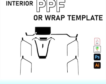 Toyota RAV4 2023-2025 Interior PPF Template Vector Pattern