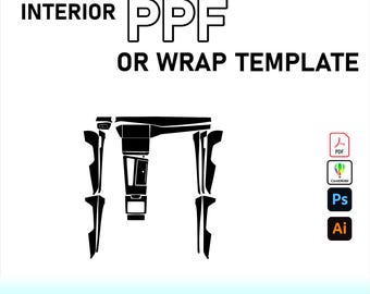 Audi A6 allroad Prestige 2020-2025 Interior PPF Template Vector Pattern