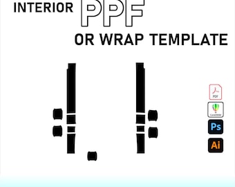 Jeep Wrangler 4 Door Unlimited Rubicon 392 2024-2025 Interior PPF Template Vector Pattern