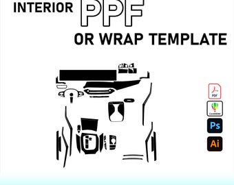 BMW 3 Series i 2025 Interior PPF Template Vector Pattern