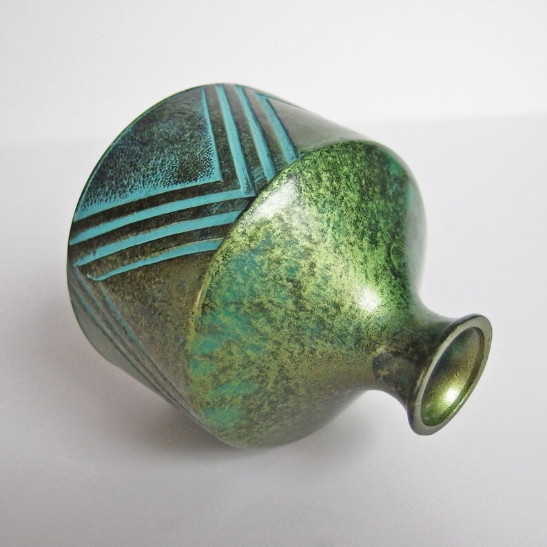 ARTISTIC Vintage Japanese Metal Vase. Flower Vase. Ikebana. Etsy