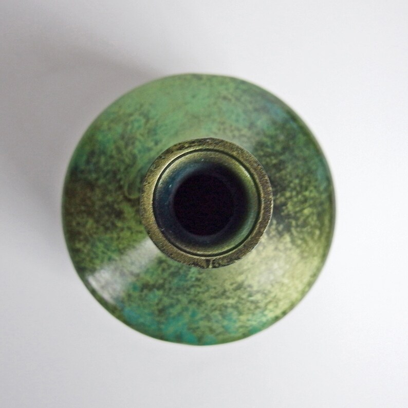 ARTISTIC Vintage Japanese Metal Vase. Flower Vase. Ikebana. Etsy