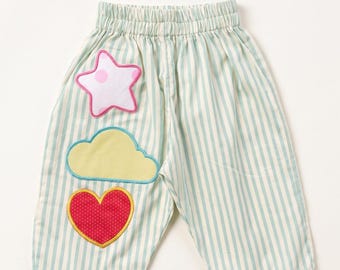Pantalones de algodón con retazos de colores para niños pequeños / Pantalones para niños y niñas para jugar, para exteriores, para todas las estaciones, regalo de cumpleaños