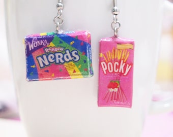 Big Pocky Dangle Earrings - Stainless Steel Earring Dangles