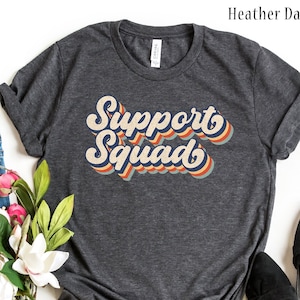 Retro Breast Cancer Warrior Support Squad TShirt, Support Team Shirt, Breast Cancer In October Motivational Gifts, Support Squad Tee