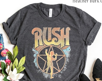 Vintage Rush T-shirt, Rush Shirt, Rush Heavy Metal T-Shirt, Rock And Metal Tee Gift For Her Him