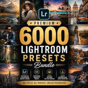 6000 premium lightroom presets bundle creative color grading presets editing resources