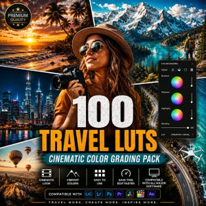 Summer Vibe Luts Bundle, Beach Travel LUTs, Tropical Color Grading Pack, Cinematic Summer Presets, Vacation Photo Filters, Video Editing LUT