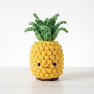 Kawaii Pineapple Crochet Pattern PDF | Amigurumi Fruit Tutorial | Easy Crochet Pattern Digital Download | Cute Amigurumi Pineapple Pattern