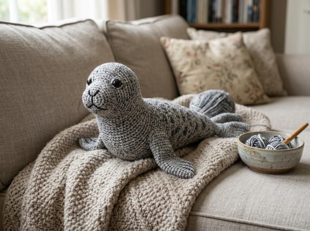 39 Seal Crochet Patterns for Ocean-Themed Amigurumi, Gifts, and Cozy Decor 1 Amigurumi Seal Pattern Crocheted Grey Harbour Seal