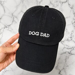 Dog Mom or Dog Dad Hat | Custom Embroidered Hat | Thick Cotton Hat with Leather Strap and Brass Buckle image 2