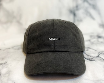 Custom MIAMI Hat | Customize Any City | Customize Any Word | Gift for UNISEX | Guy Gift | Father Hat | City Hat | State Hat | Bachelorette