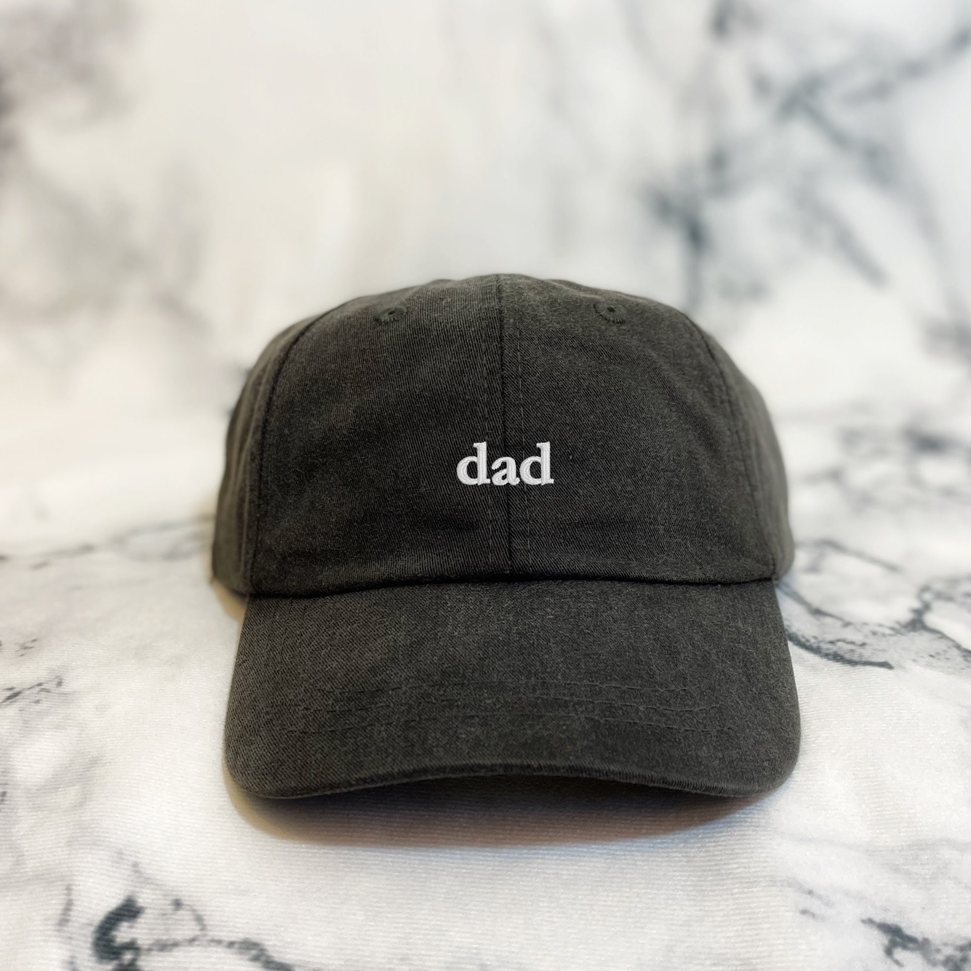 Dad Hat With Leather Strap and Brass Buckle New Dad Hat Custom Dad