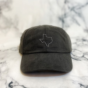 Texas State Outline Embroidered Hat | Unisex Gift | All 50 States Available | Custom State Cap | Personalized State Outline Hat