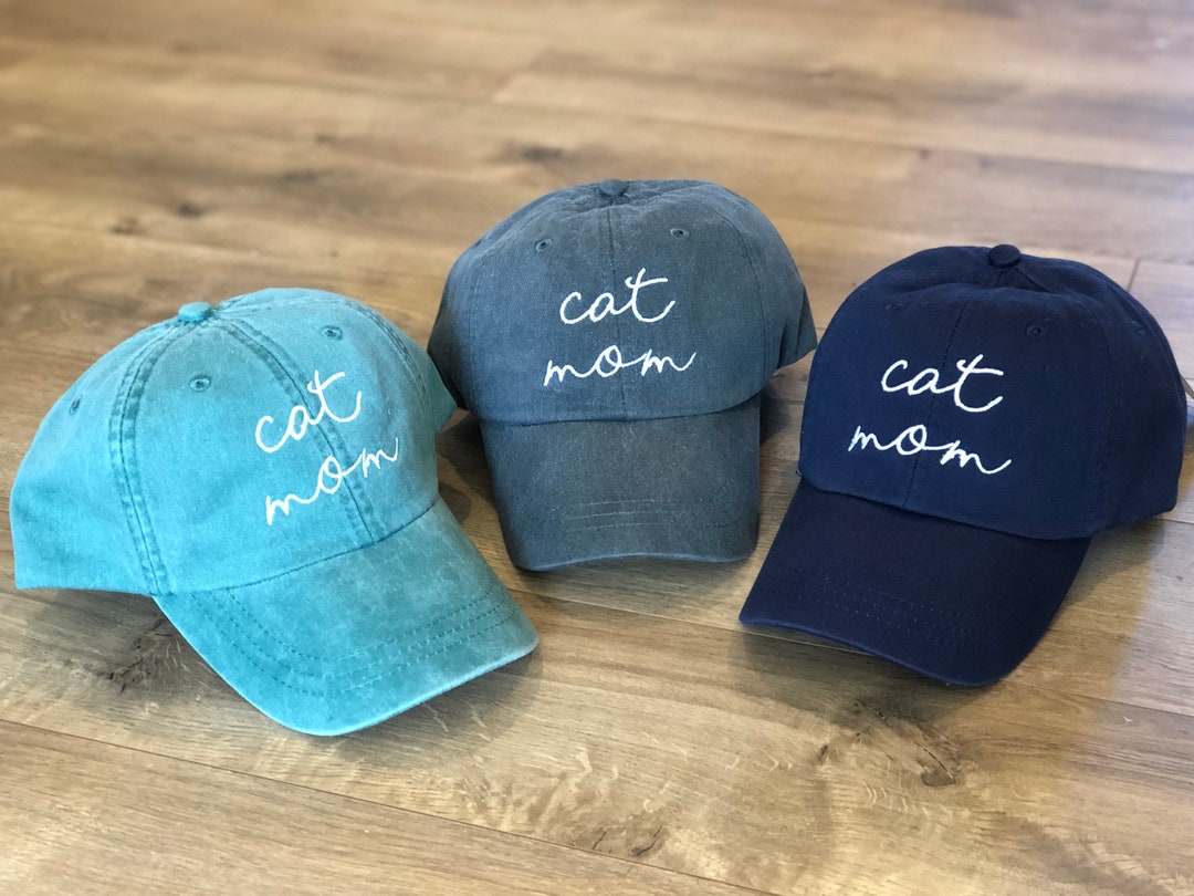 Cat Mom Hat Crazy Cat Lady Hats for Cats Monogrammed Hat Monogram Hat ...