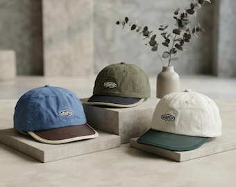 Lightweight 5 Panel Camper Hat, Retro Nylon Baseball Cap, Quick Dry Outdoor Cap, Adjustable Camping Hat, Casual Streetwear Hat